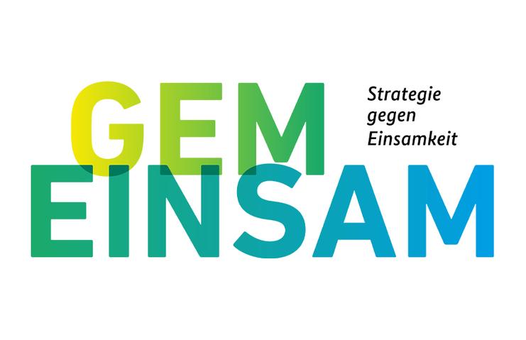 Gemeinsam aus der Einsamkeit Logo auf weißem Hintergrund